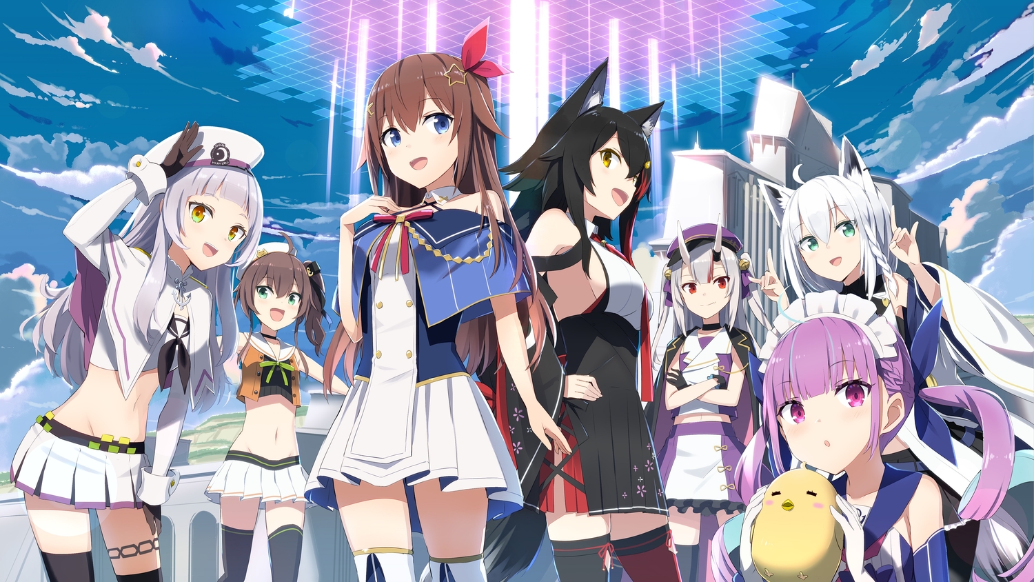 animal ears aqua eyes azur lane black hair blue eyes brown hair cape